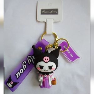 NWT-Sanrio's My Melody - KUROMI Doll Keychain Backpack Pendant w/ wristlet